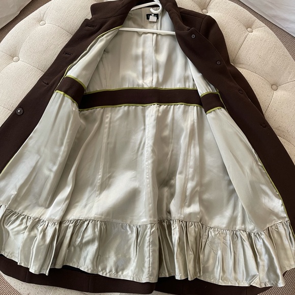 Jcrew women’s brown long dress coat - Picture 2 of 5